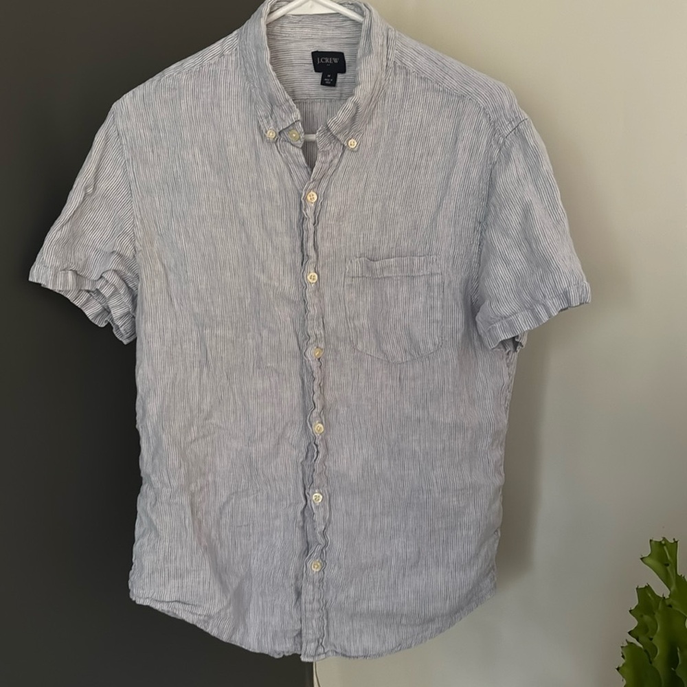 J. Crew short-sleeve linen shirt